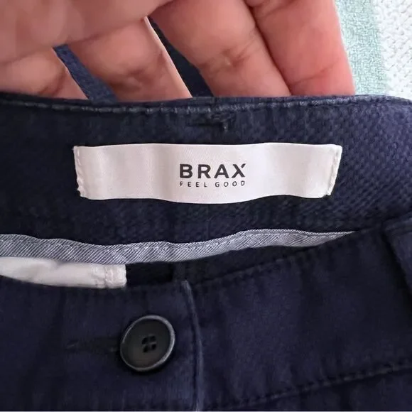 Brax Feel Good  Modern Fit stretch pants Blue Mens Size 32 32X28 Casual Work - Picture 4 of 8